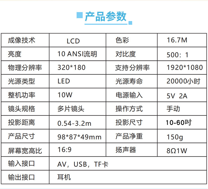 优丽可UC28C迷你微型便携式投影仪家用家庭led儿童小型手机投影机详情2