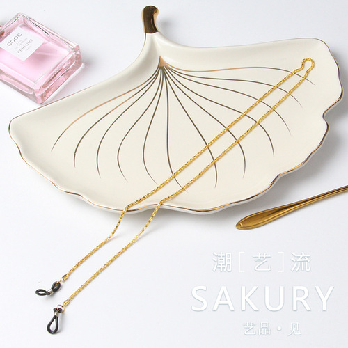 Glasses accessories metal hollow anti-slip glasses chain rope outdoor sports adult and children adjustable lanyard strap