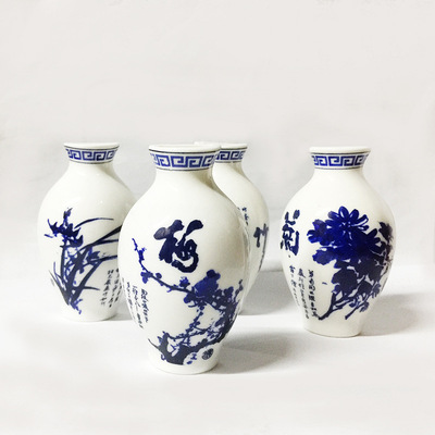 陶瓷花瓶冰箱贴中国风青花瓷古风家居装饰品礼品软磁陶瓷冰箱贴