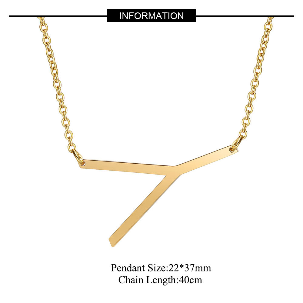 Stainless Steel Fashion Polishing Letter Necklace display picture 25