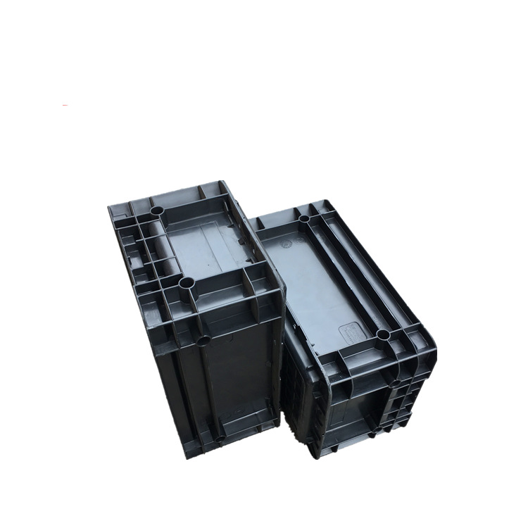 批发黑色防静电箱 300*200*148EU周转盒 电子芯片收纳箱胶盒储存