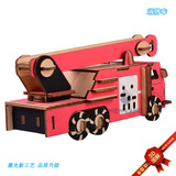 Деревянная трехмерная головоломка, деревянный конструктор, интеллектуальная игрушка для мальчиков, модель автомобиля, DIY, пожарная машина