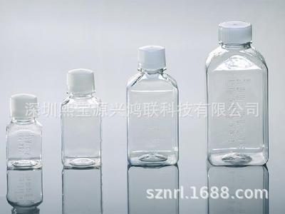 PET透明血清瓶培养基方瓶无菌生物试剂瓶125ML 250ML 500ML1000ML|ms