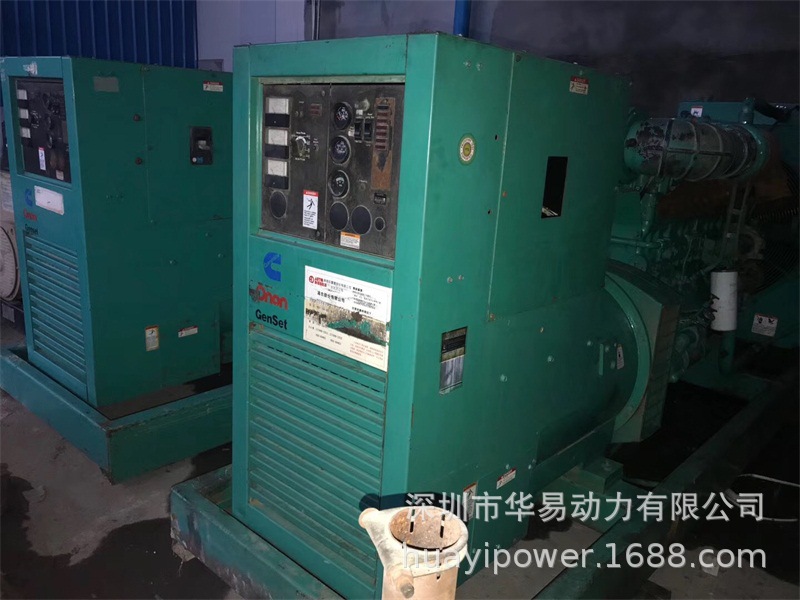 两台二手美国cummins康明斯NTA855-G4柴油发电机310千瓦出售