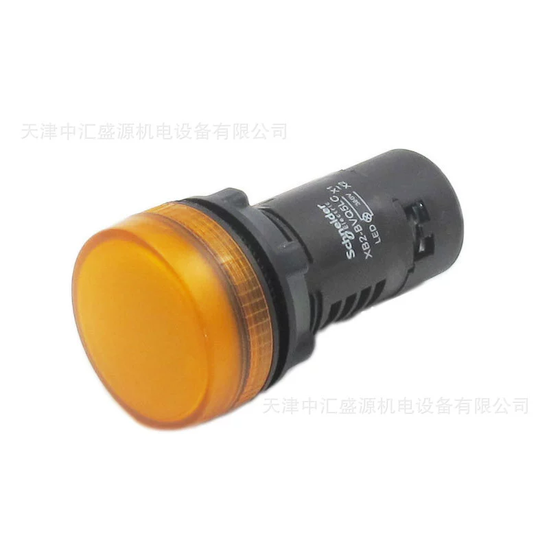 Yellow LED indicator lamp, 380v, 22mm