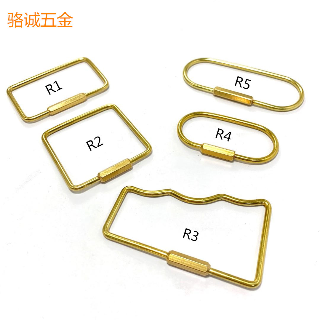 Brass Key Chain Pure copper Key buckle Pendant automobile Key ring Storage device Welcome machining customized