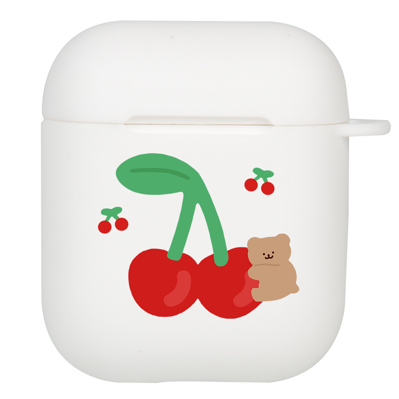 EJ211-白-樱桃熊 白底