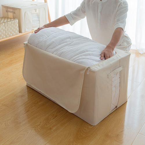 Oxford cloth iron frame folding storage box Wardrobe clothes quilt organizing box storage box large capacity Bai Na box