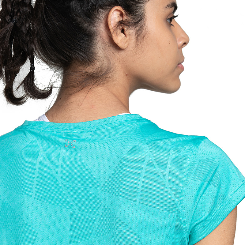 运动短袖女 速干透气吸湿排汗新品网球羽毛球休闲T恤跨境大码工厂