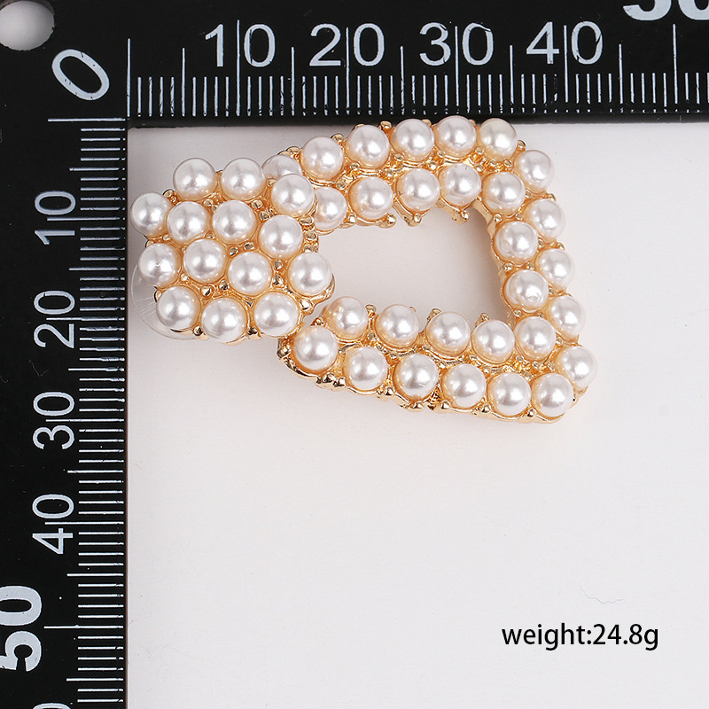 Geometric Earrings Pearl Alloy Diamond Earrings display picture 17