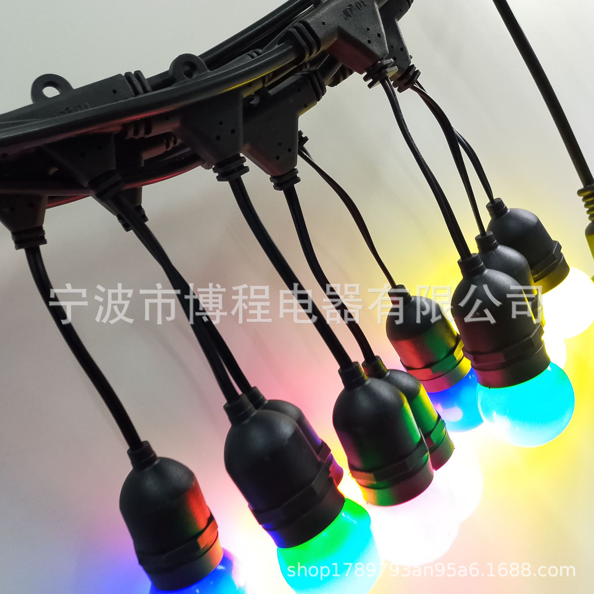 户外防水灯串线美式灯串延长线E27防水灯串延长线大棚灯串线国标