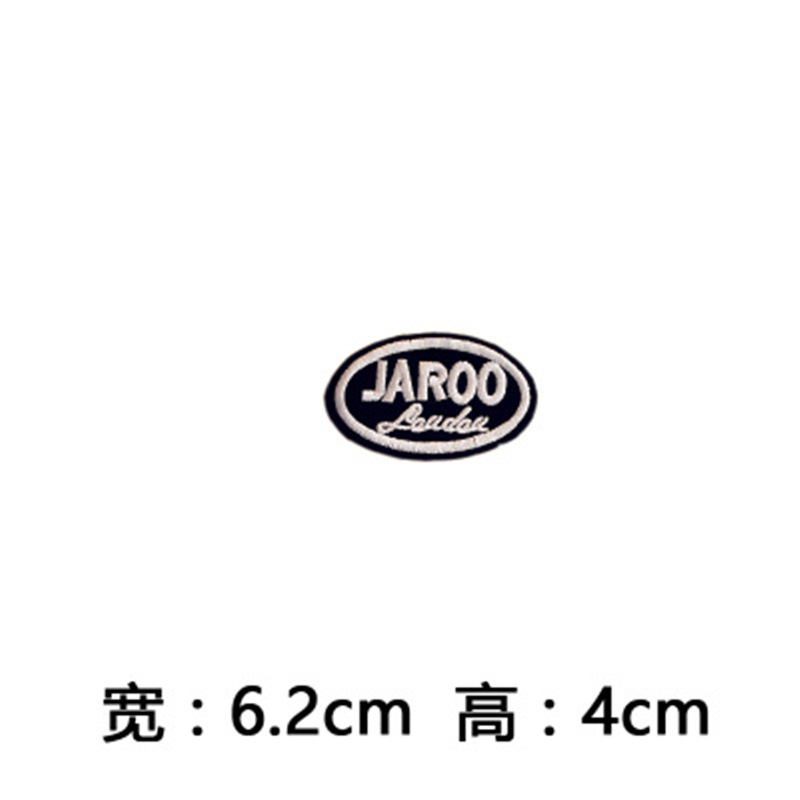 Longsheng bordado carta pegatinas de tela al por mayor accesorios ropa zapatos y sombreros parche negro plancha insignia