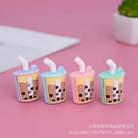 软胶糖果色奶茶饮料钥匙扣PVC皮绳挂饰礼品批发钥匙挂件创意萌趣
