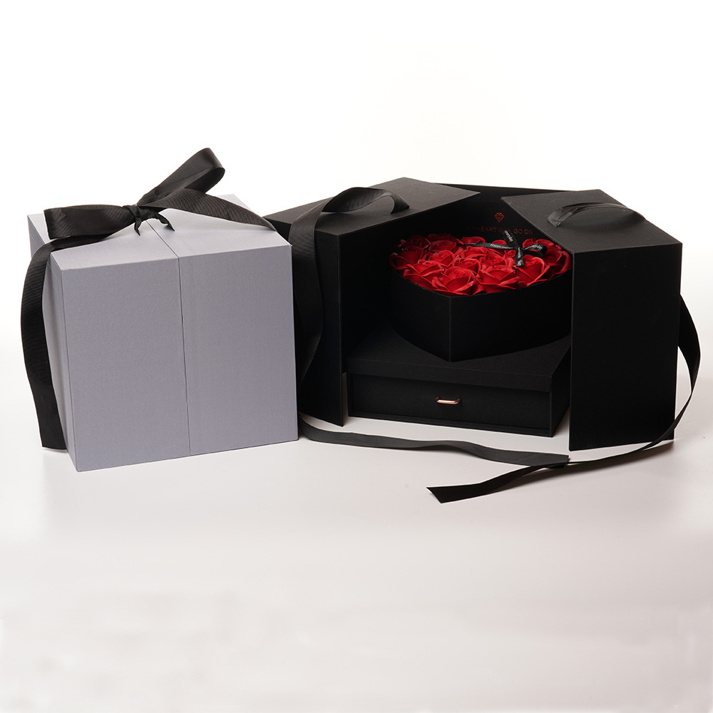 هدية عيد الميلاد هدية رومانسية صندوق هدايا زهرة المكعب السحري display picture 8