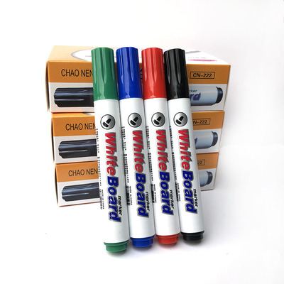 厂家直销品质款黑色白板笔四色可擦笔10支盒装定制办公干擦笔现货|ms