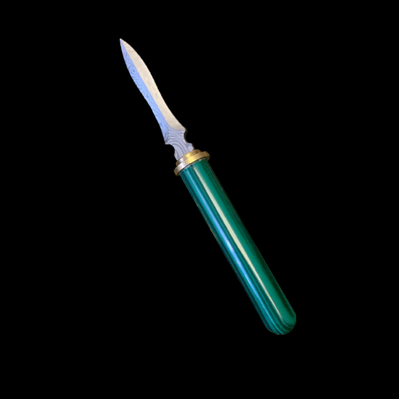 다마스커스 칼 청록색