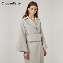 【CP】原創設計復合大衣春秋裝新款歐美廓形風衣外套女小眾