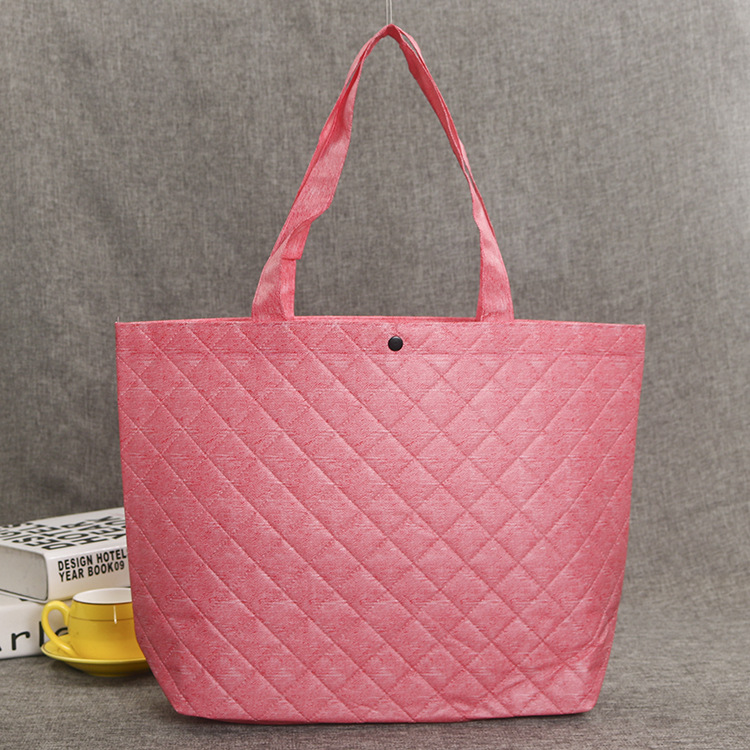 环保镭射覆膜无纺布购物袋 折叠彩印无纺布手提服装袋定制