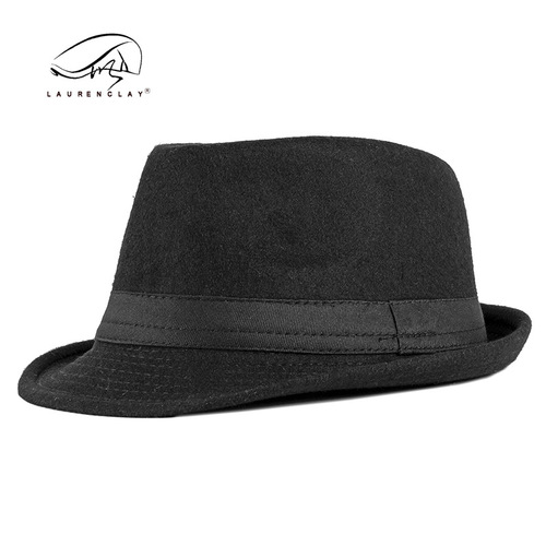 Spring and Autumn new fashion casual top hat for women British fashion black jazz hat woolen versatile middle-aged and elderly hat trend