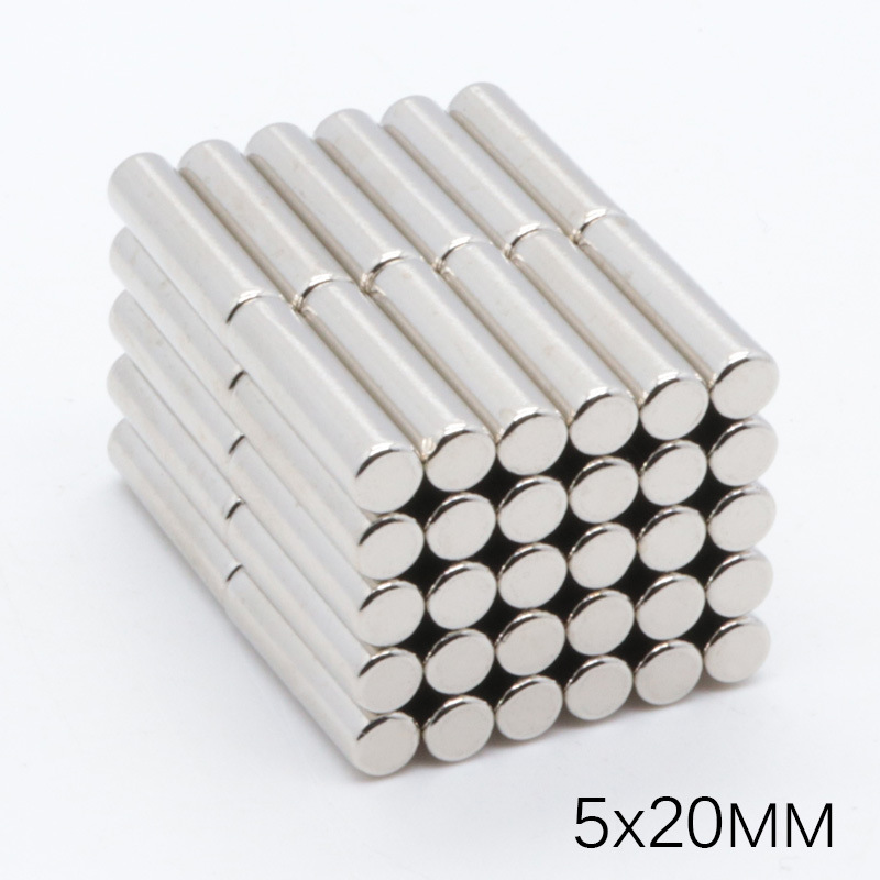 Silindrik neodim maqnit D5x20mm, güclü maqnit çubuq