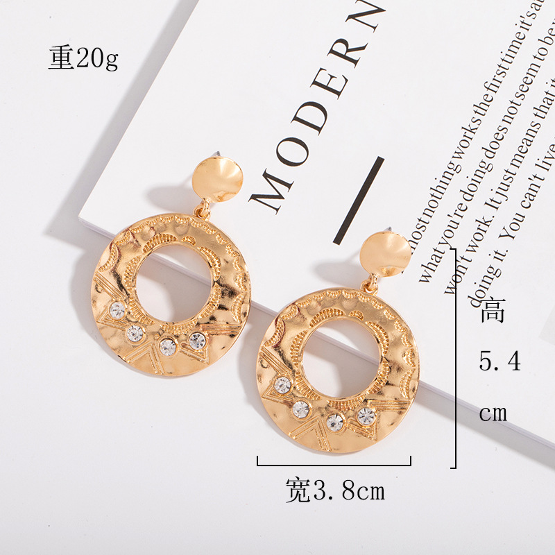 Fashion Retro Double Round Earrings display picture 1