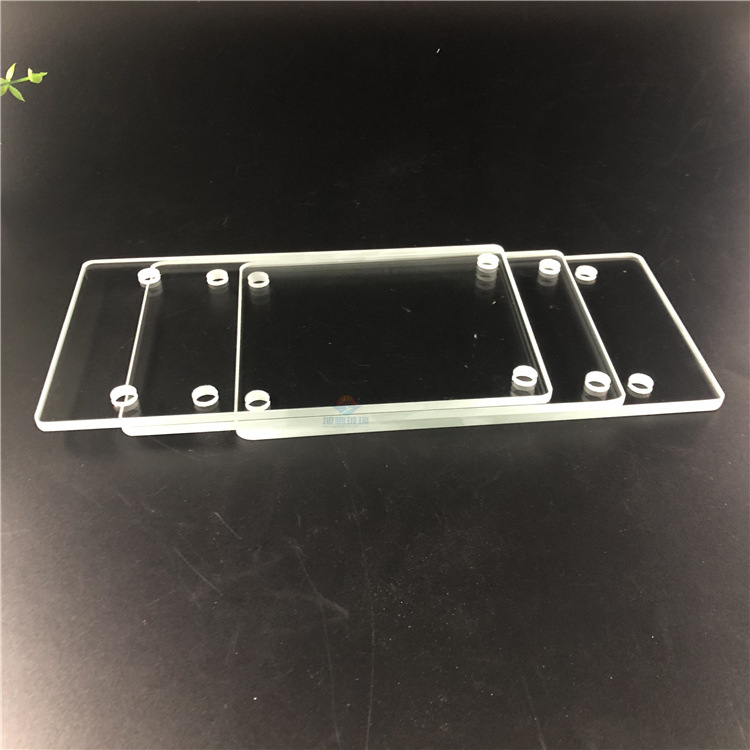 6mm超白玻璃 方形钻孔钢化玻璃 不易崩边多孔钢化玻璃深加工