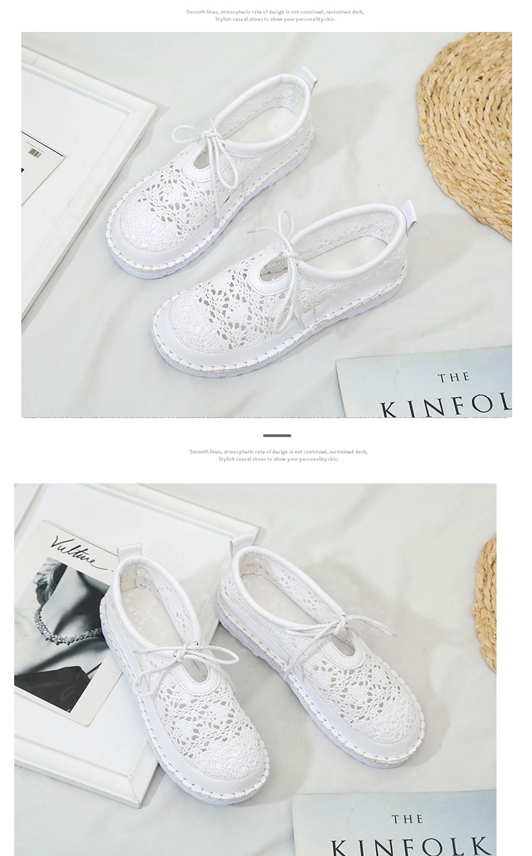 Hollow round-toe flat shoes 2