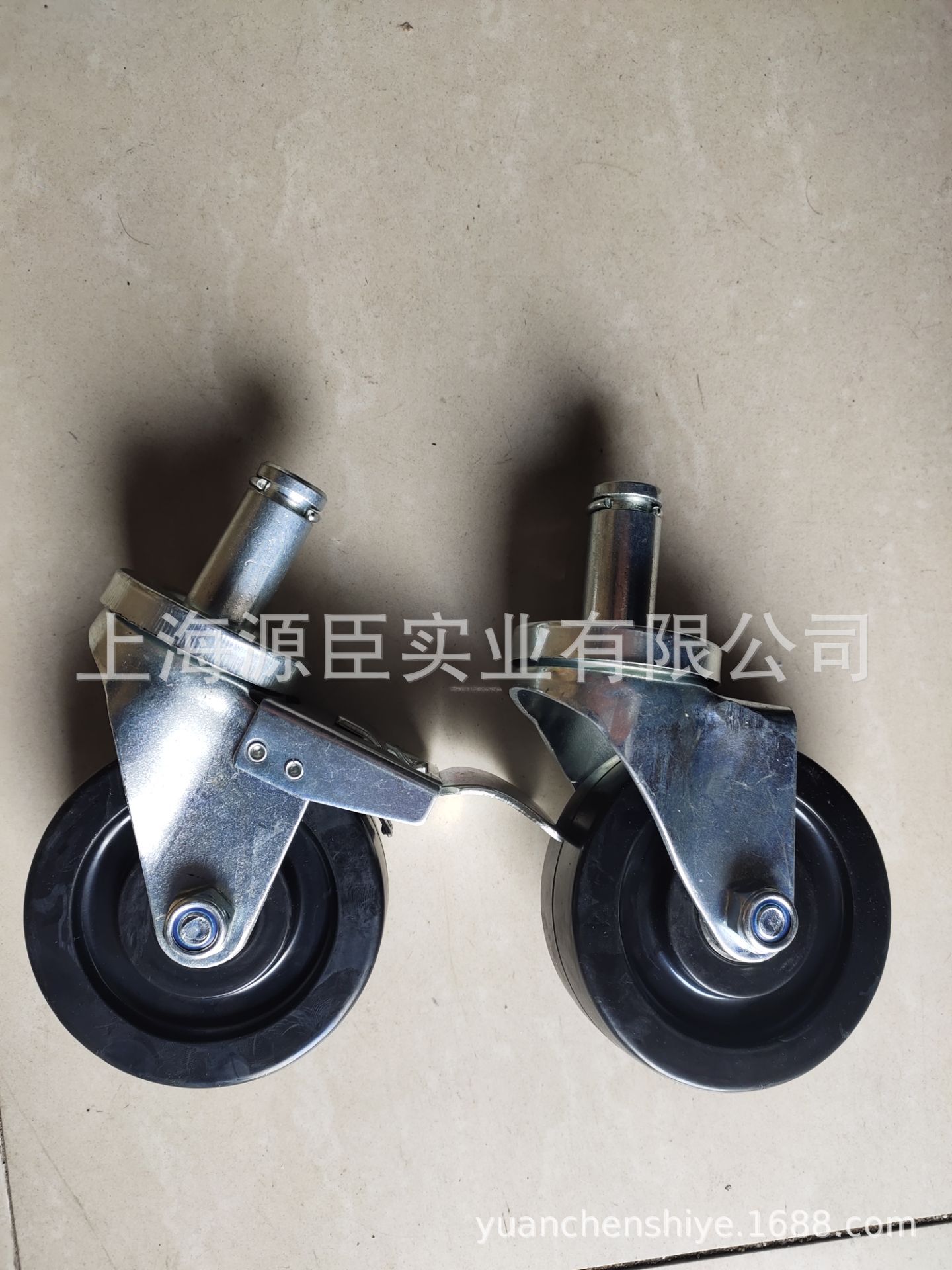 防静电插杆轮导电轮推车脚轮 防静电推车脚轮万象刹车