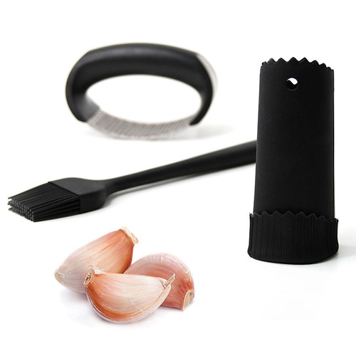 [Manufacturer] Manual silicone garlic peeler stainless steel garlic press silicone cleaning garlic sweeper garlic paste combination