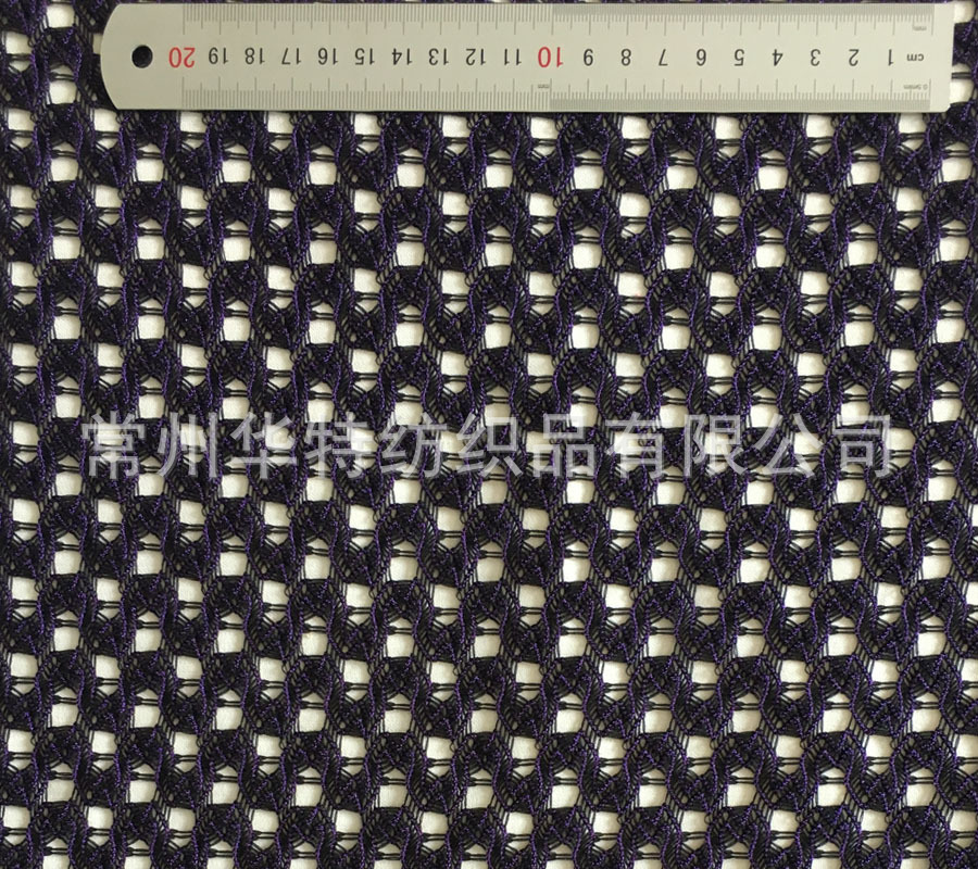 303龙花系列 黑白凤尾 经编色织黑白色