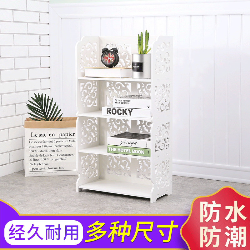 创意镂空多层雕花置物架落地式卫浴收纳架欧式多功能卫生间置物架