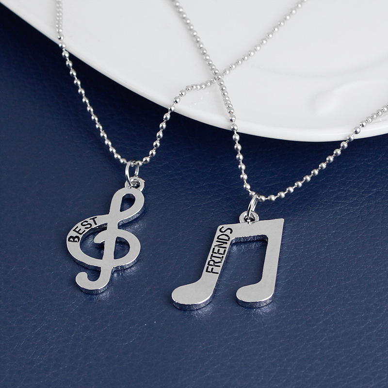 Necklace Best Friends Music Symbol Pendant Necklace Female Clavicle Chain Yiwu Nihaojewelry Wholesale display picture 2