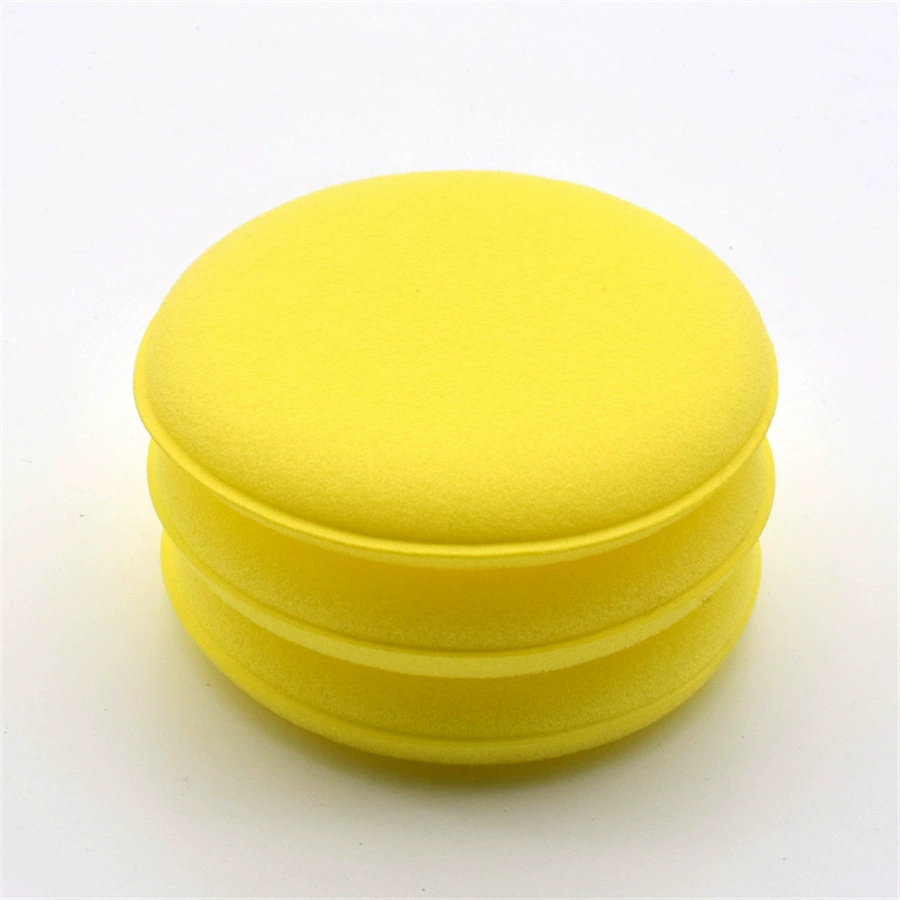 Восковая губка ручная губка блок автомобиль покрытие кристаллами полировка автомобильный воск хлопок ручное круглое покрытие трудосберегающий прибор