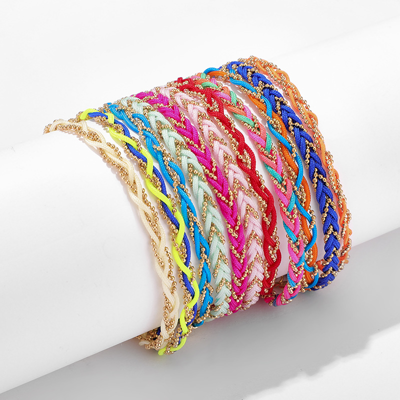 New Cross-border Jewelry Ethnic Style Hand-knitted Twisted Color Rope Rope Bracelet Single Unisex display picture 4