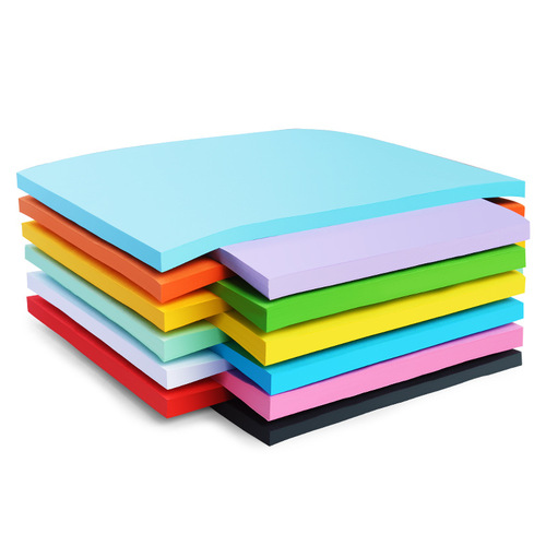 A4 colored paper color square cardboard copy paper kindergarten origami students diy production materials wholesale