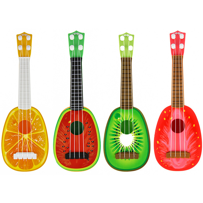 儿童益智吉他玩具 迷你可弹奏尤克里里36厘米水果乐器吉他 批发