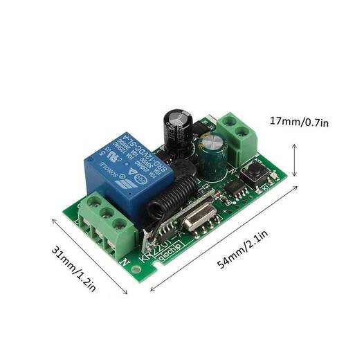 AC110V220V single-channel wireless remote control switch 433M relay receiving controller wide voltage KR2201
