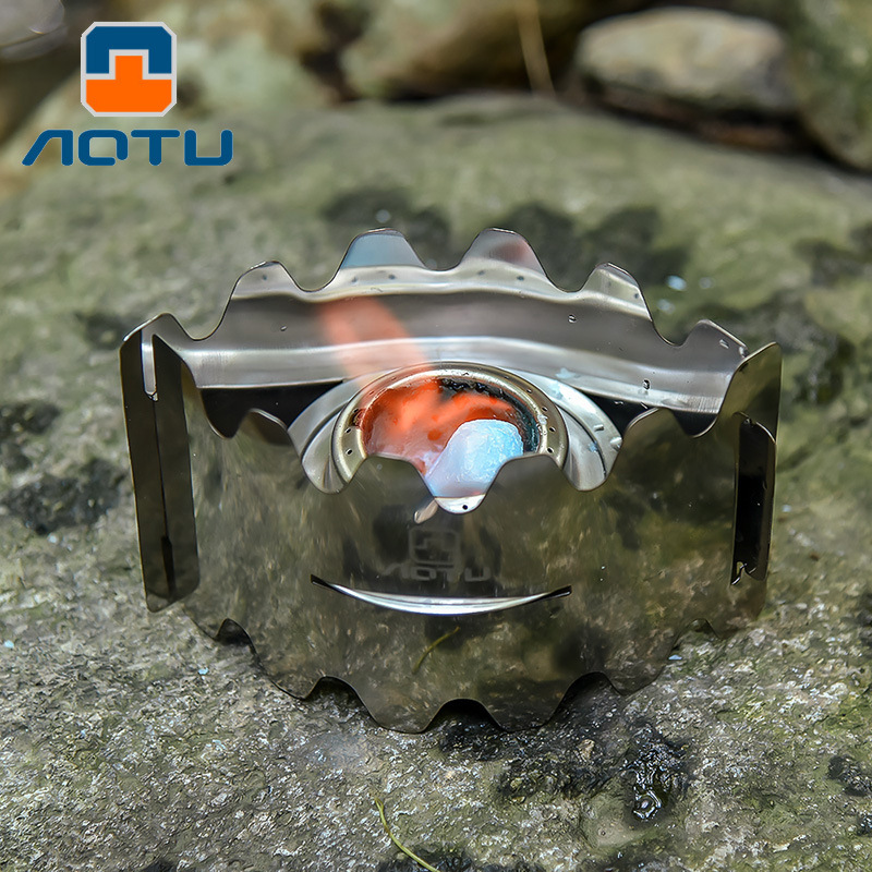 Convex Portable Alcohol Stove Card Stove Alcohol Outdoor Camping Stove Head Foreign Trade Camping AT6391