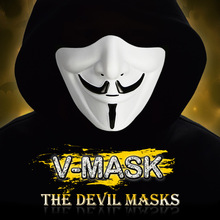 万圣节V-MASK战术面罩户外CS野战装备电影道具V字半脸面具