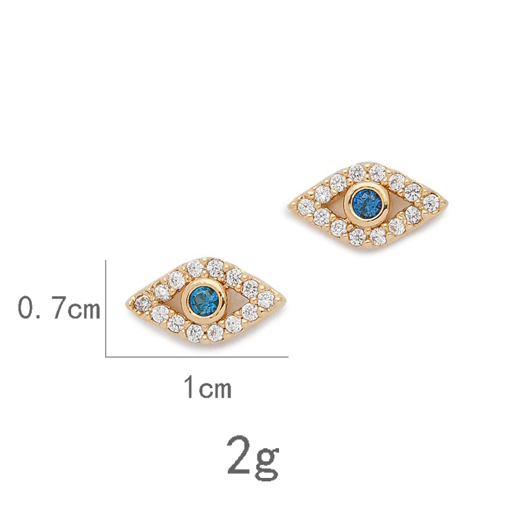 Direkt Verkauf Ab Werk Grenz Überschreitende -quelle Großhandel Europäische Und Amerikanische Einfache Teufels Augen Liebe Schneeflocken Voller Diamant Ohrringe Frauen display picture 1