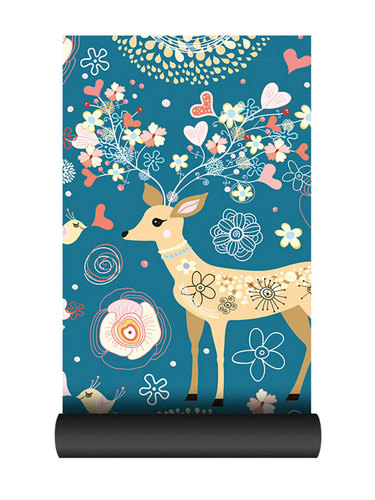 1.5mm natural rubber suede yoga mat printed ultra-thin folding non-slip towel absorbent portable travel mat