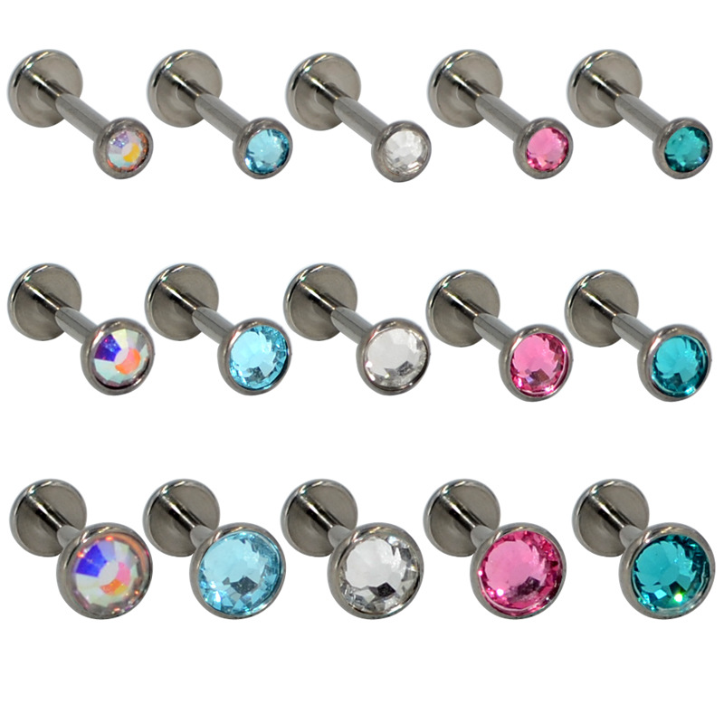 Retro Geometric Titanium Inlay Artificial Gemstones Womenu0027S Ear Studs 1 Piece