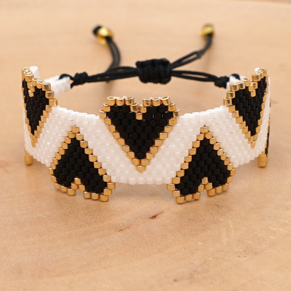 Böhmischer Einfacher Herzschmuck Miyuki Reisperlenarmband Großhandel display picture 8