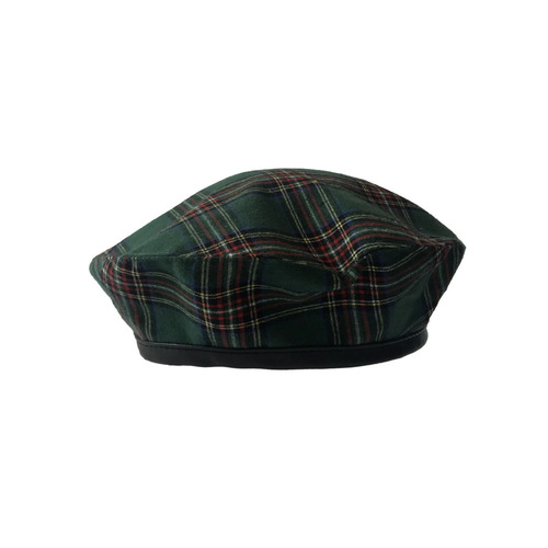 Japanese-style ins green plaid beret for women, British retro grid flat cap, temperament individualistic painter hat, trendy