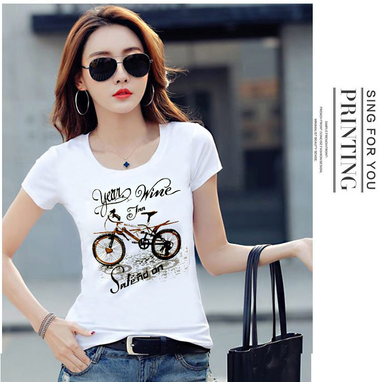 T-shirt femme YU HUAJIE en Lait en lambeaux - Ref 3434000 Image 26