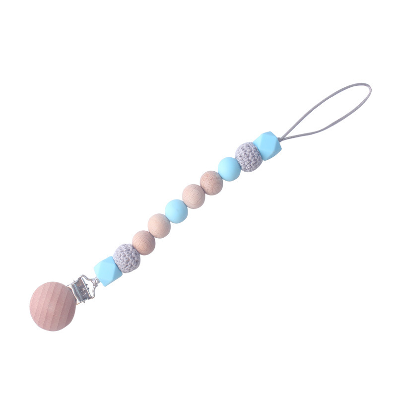 Bebé chupete anti-gota cadena bebé juguete de silicona chupete clip anti-gota banda Chew música anti-perdido cadena Nuevo