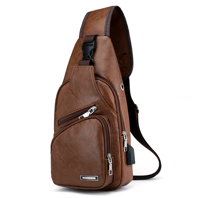 Sports one-shoulder bag for leisure, polyurethane chest bag, shoulder bag, for import