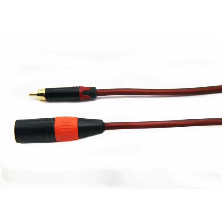 Позолоченный RCA кабель, трижильный аудиокабель AV, микрофонный/динамический аудиопровод