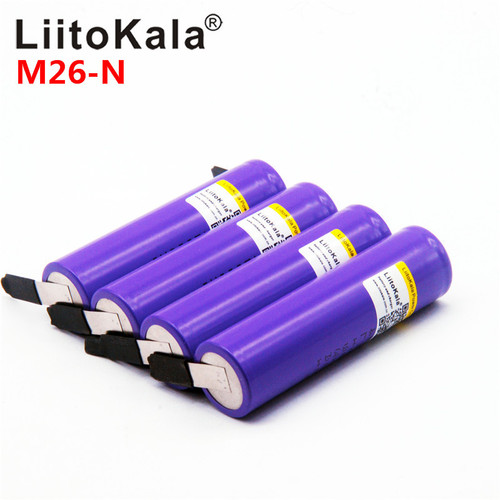 LiitoKala M26 lithium battery 2600MAH continuous 10A discharge rate type battery