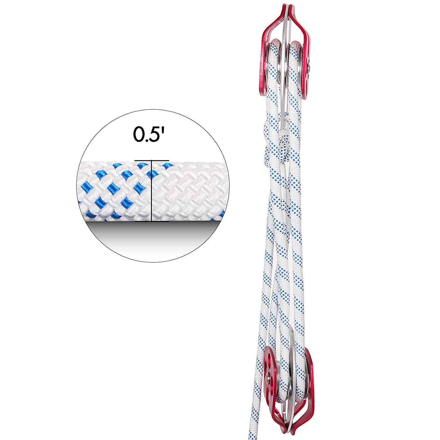 滑轮组合 双滑轮动力组合 攀岩硬件套件 省力上升组合滑轮上升器